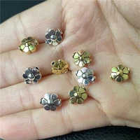 30pcs cute flower perforated bead connector for jewelry making diy handmade bracelet necklace accessories wholesale