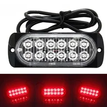 12 V-24 V 36W 12 W светодиодный внедорожных автомобилей грузовых автомобилей, для безопасной работы с химическими веществами Противотуманные фары лампа красного цвета