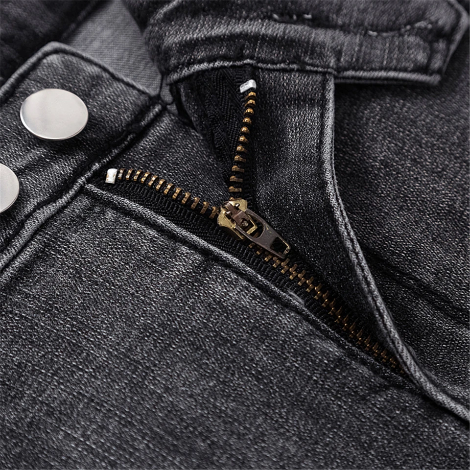 Новые стильные женские джинсовые брюки черные и серые джинсы Clour модные