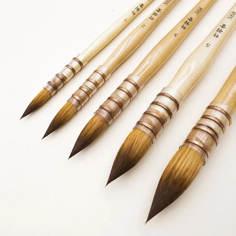 

N68 Round,high quality nylon hair (synthetic) watercolor brush & Acrylic brush,paint brushes,artistic pen,art painting