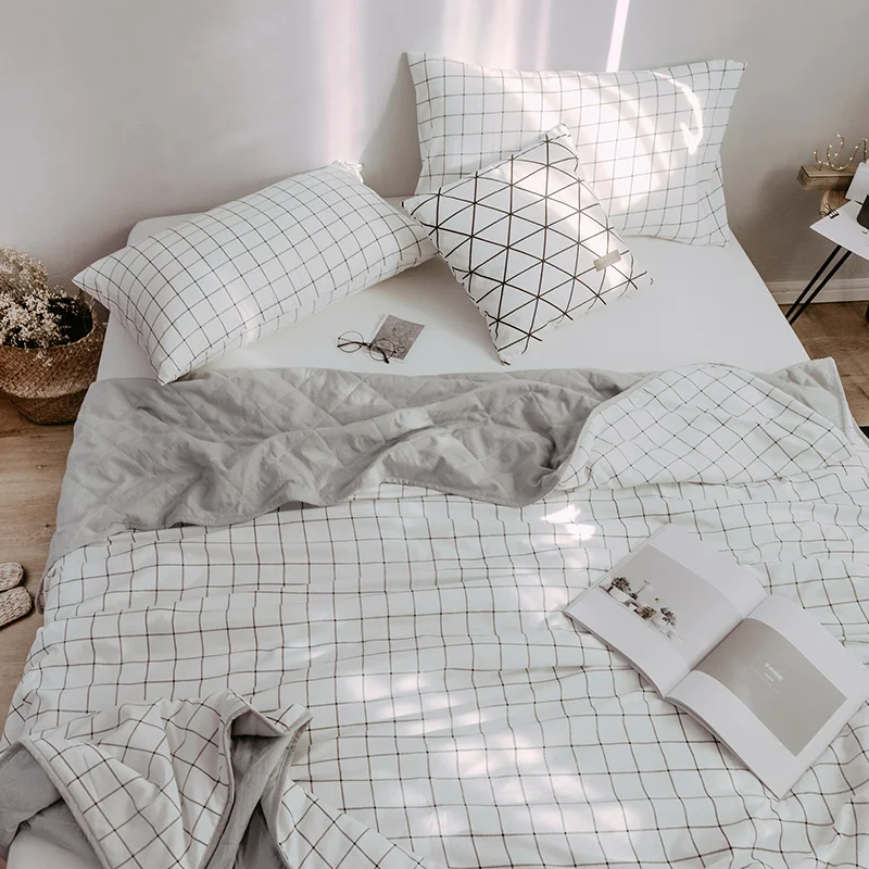 Белый плед мыть хлопок мягкое покрывало/покрывало также хорошо использовать как