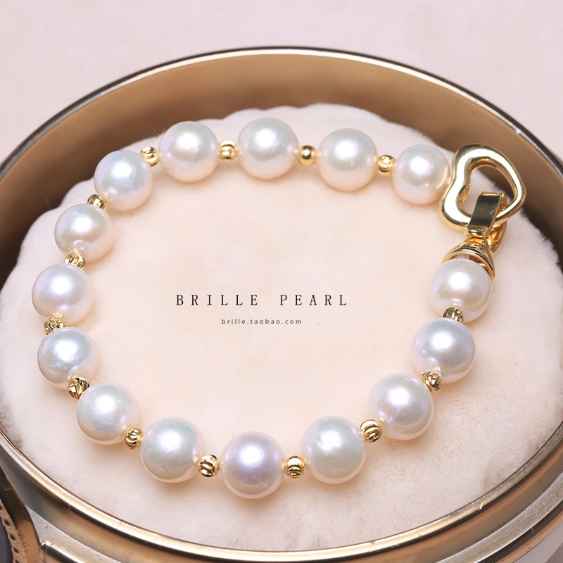 Колье с жемчугом и натуральным в форме сердца|Гибкие жесткие браслеты| |