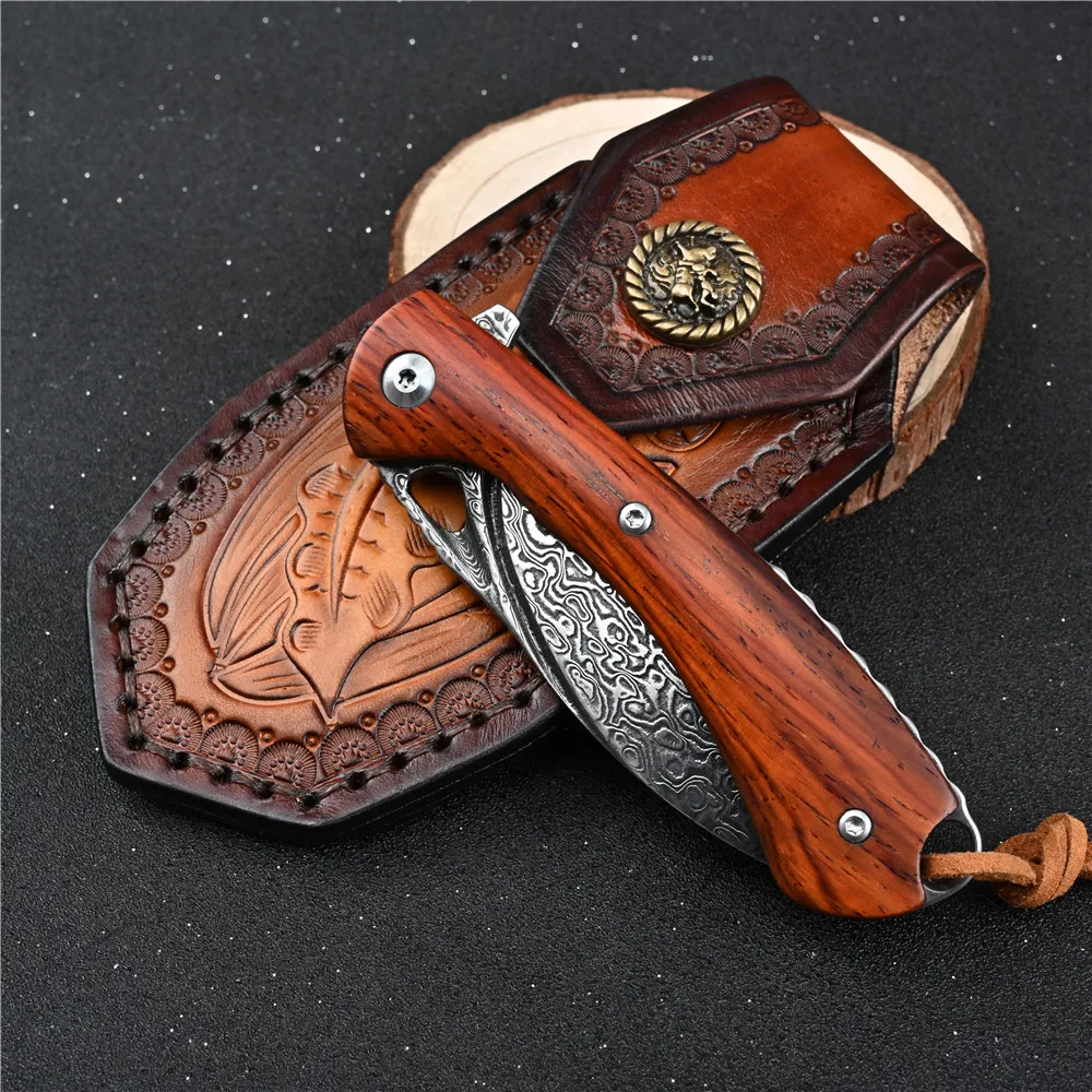 Дамасский нож VG10 военный тактический складной клинок оружие для самообороны