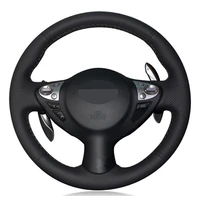 car steering wheel cover genuine leather for nissan juke maxima 2009 2017 sentra sv 370z 2008 2020 infiniti fx fx35 fx37 fx50