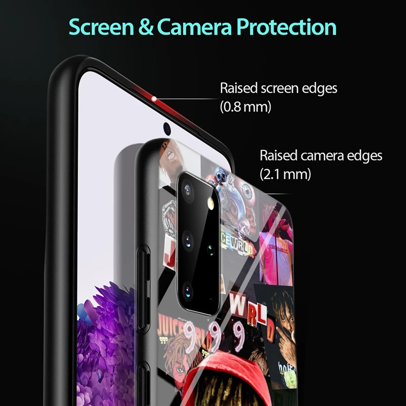 

Juice Wrld Rapper for Samsung S20 Ultra Plus A91 A81 A71 A51 UW A41 A42 A31 A21 A21S A11 5G Bright Black Phone Case