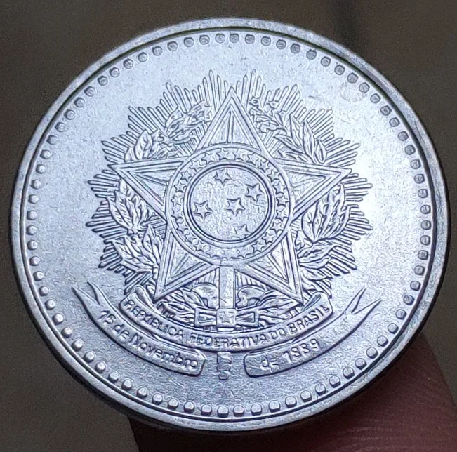 23 мм Бразилия, настоящая монета, оригинальная коллекция
