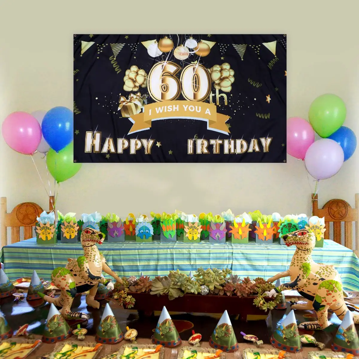 Счастливый День рождения индивидуальные баннер 40th 50th 60th 70th Семья снимать детский