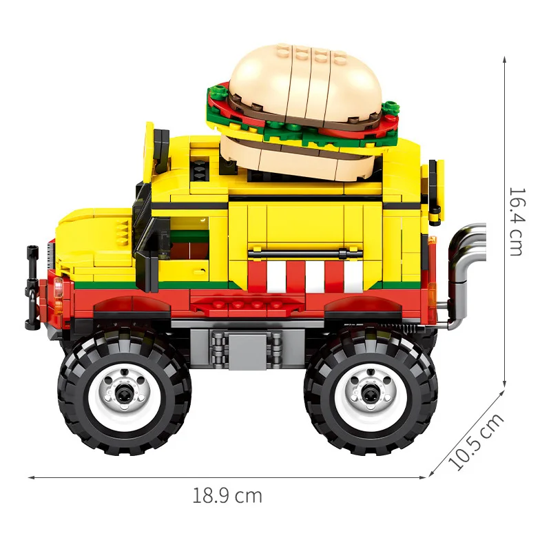 

Creator Series Friends Food Trucks City Street View Monster Truck Building Blocks Ice Cream Car With Figures Bricks Toys Gifts