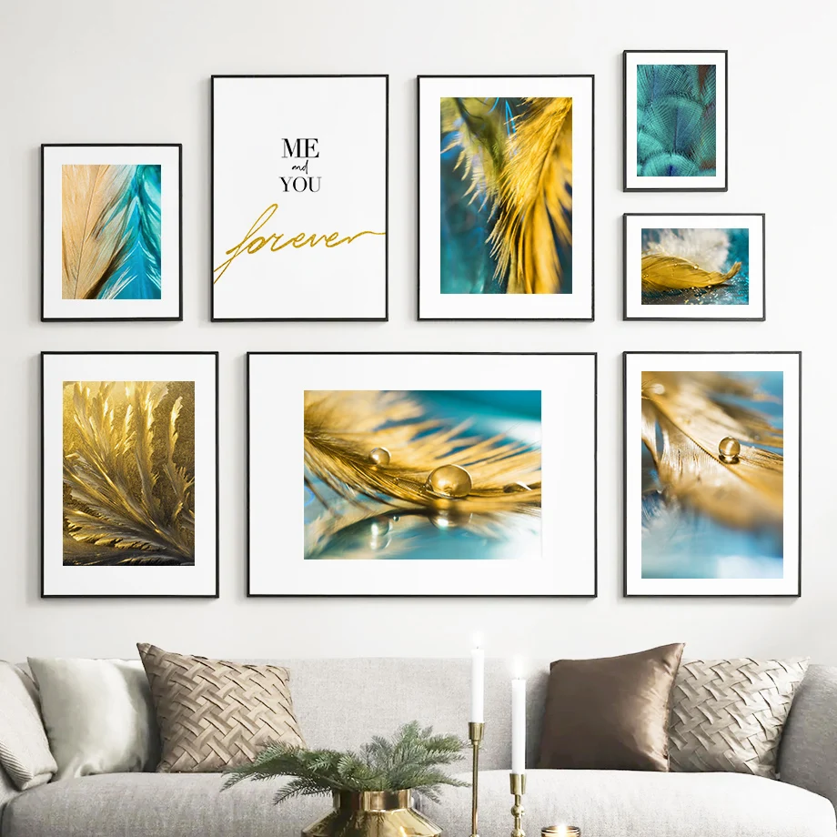 

5D DIY Diamond Painting Minimalism Yellow Feather Square Diamond Embroidery Needlework Mosaic Cross Stitch Set Home Decoration