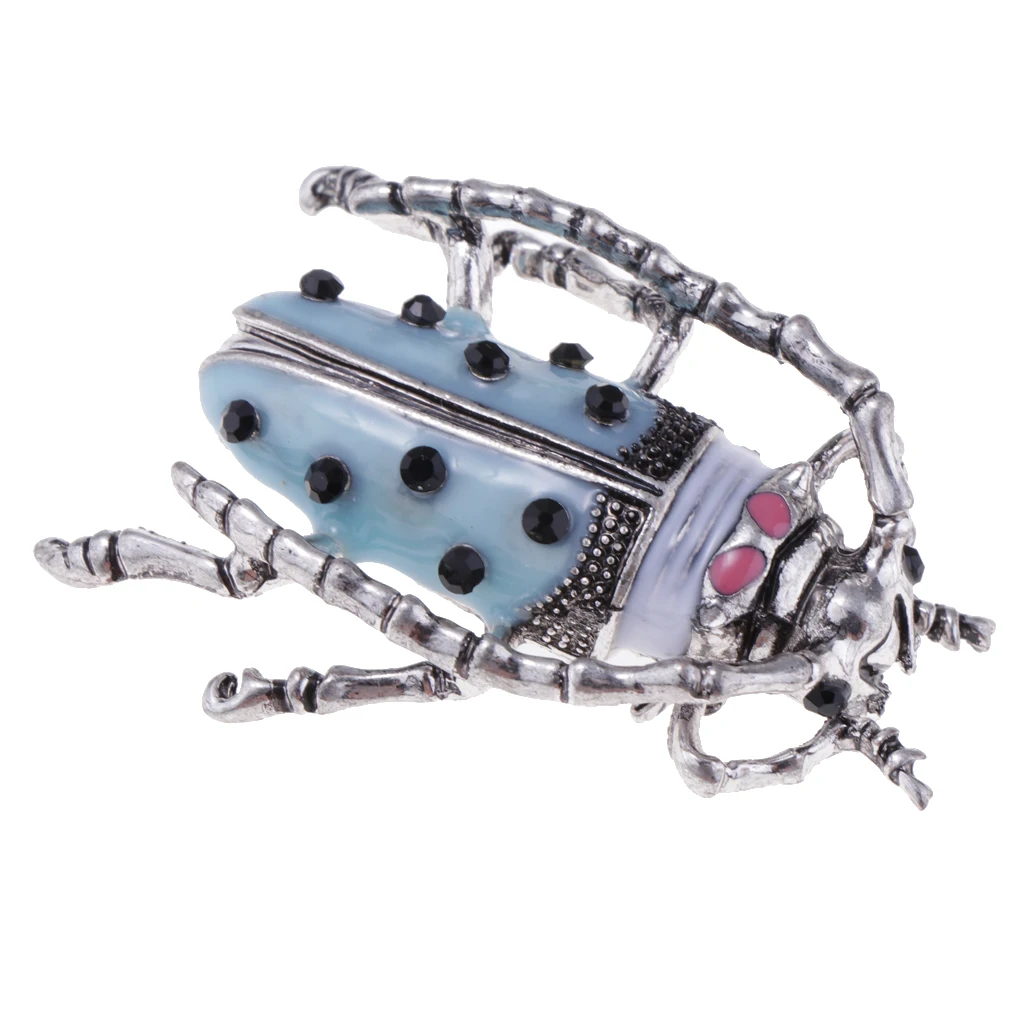 Эмалированная брошь в форме насекомого черные стразы | Украшения и аксессуары