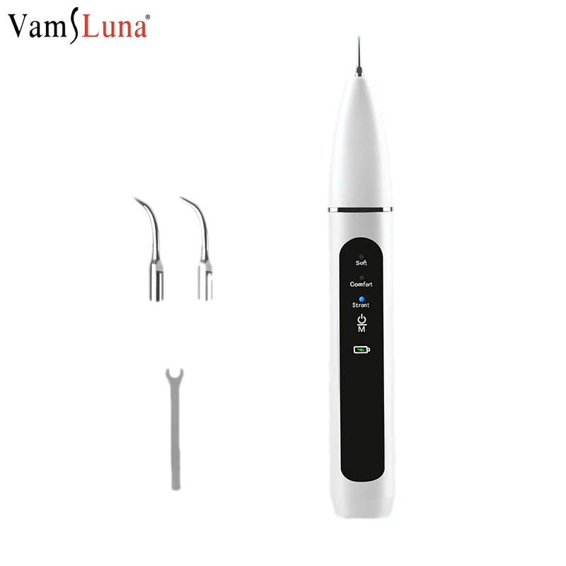 

New Electric Ultrasonic Tooth Cleaner Dental Flosser Tartar Calculus Remover 3 Gears Dentaire Ultrasons Teeth Cleaner