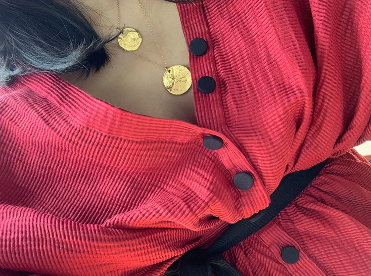 Французское рельефное пушистое ожерелье с абстрактным рисунком Необычные