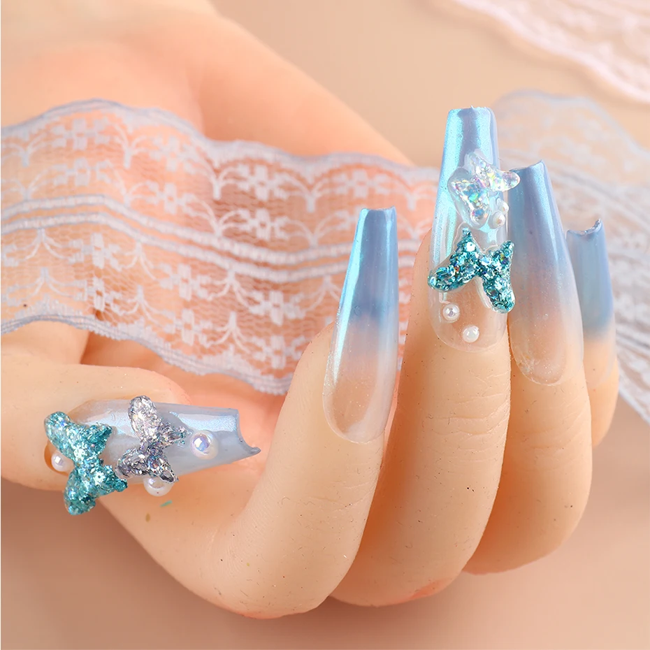 1 шт Nail Art 3D шаблон для вырезания УФ-строитель поли-гель Бабочка платье-пачка с