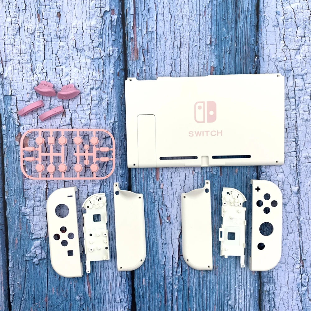 Белый сменный корпус для консоли Nintendo Switch Joycon чехол с полными кнопками |
