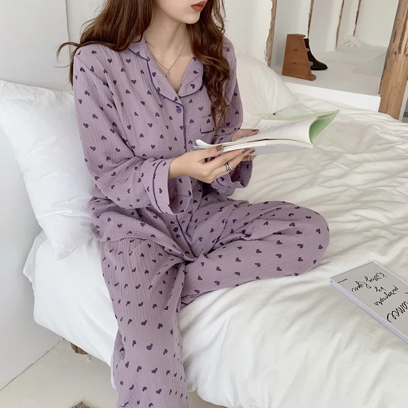 

Harajuku Homewear Women Soft Gentle Chic Pajamas Sets Korean All Match Elegance Warm Loose Sweet Sleepwear Home Clothes