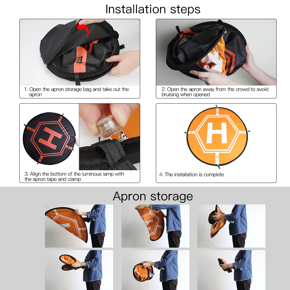 80 см быстро складывающаяся световой парковка передник посадочная площадка с