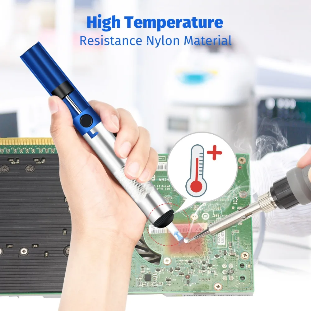 Вакуумный насос для демонтажа припоя инструмент удаления с 2 нейлоновыми