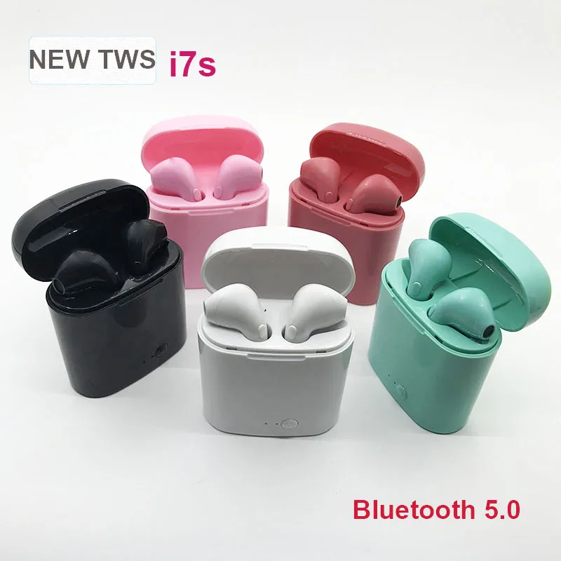 I7S TWS беспроводные наушники Bluetooth гарнитура спортивные с микрофоном для