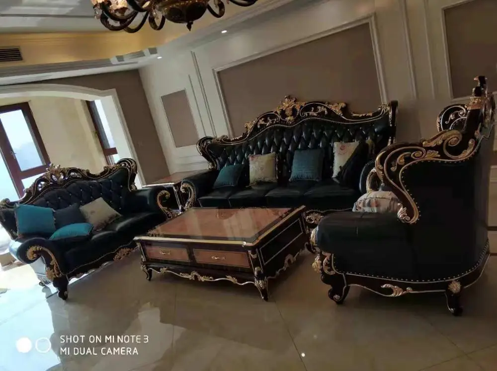 Классический Королевский диван из натуральной кожи для гостиной | Мебель