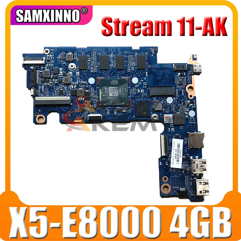 Ноутбук PC материнская плата Тетрадь для HP поток 11 AK AK1035NR DAY0QCMB8D0 L59929 601 Atom X5 E8000 4 Гб