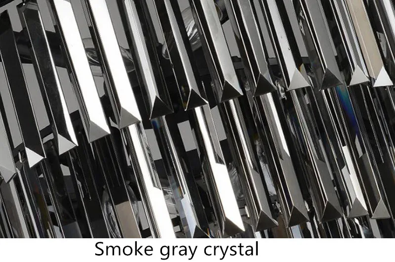 Smoke gray crystal Современные Хрустальные потолочные светильники заподлицо свет для гостиной столовой спальни потолочный светильник украшение для отеля и ресторана - Цвет корпуса: Smoke gray crystal