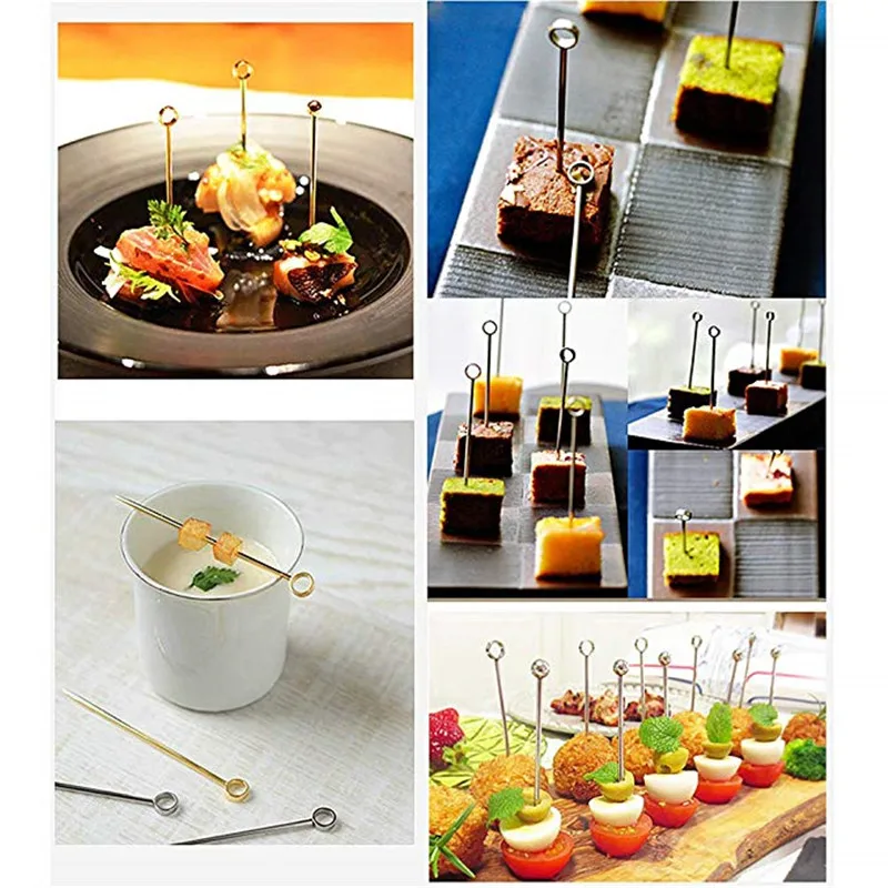 Палочки для коктейлей из нержавеющей стали разные цвета отлично подходят бара