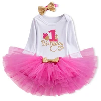 birthday dress for 1 year baby girl tutu party dress infant christening gown newborn baptism outfits winter long sleeves clothes