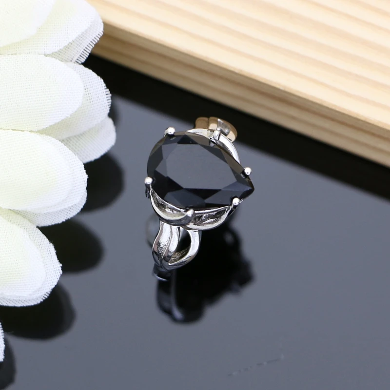 925 пробы серебряная бижутерия Комплекты Drop черные сапфировые серьги с жемчугом