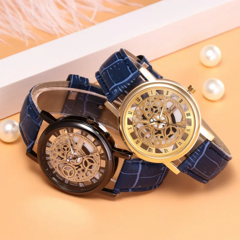 Мужские спортивные часы Reloj Hombre брендовые простые в деловом стиле с вырезами и