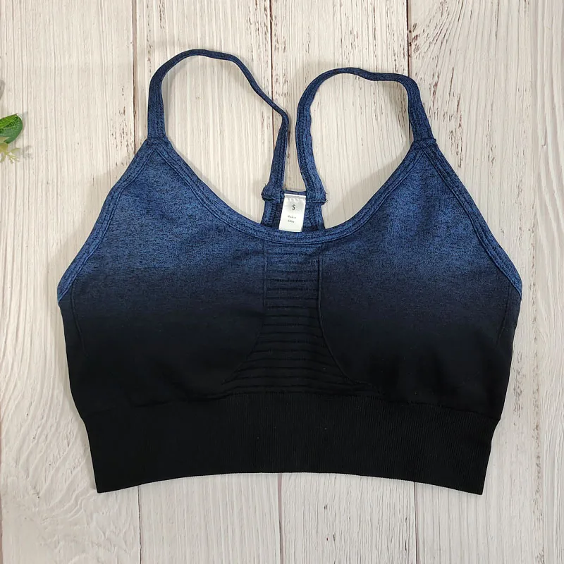 

Ombre Gym Set Women Sport Outfit Fitness Wear Sportswear Seamless Leggings Padded Sports Bras Yoga Sets Workout Gym Clothing