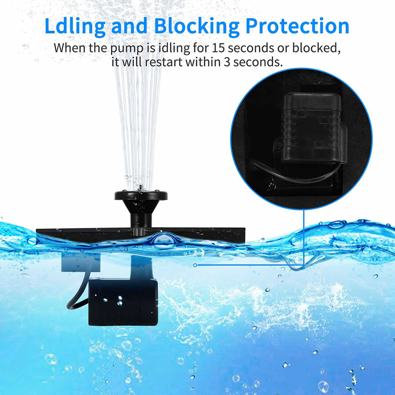 

Solar Fountain Solar Water Pump Floating Fountain Outdoor Fountain for Outdoor Small Pond