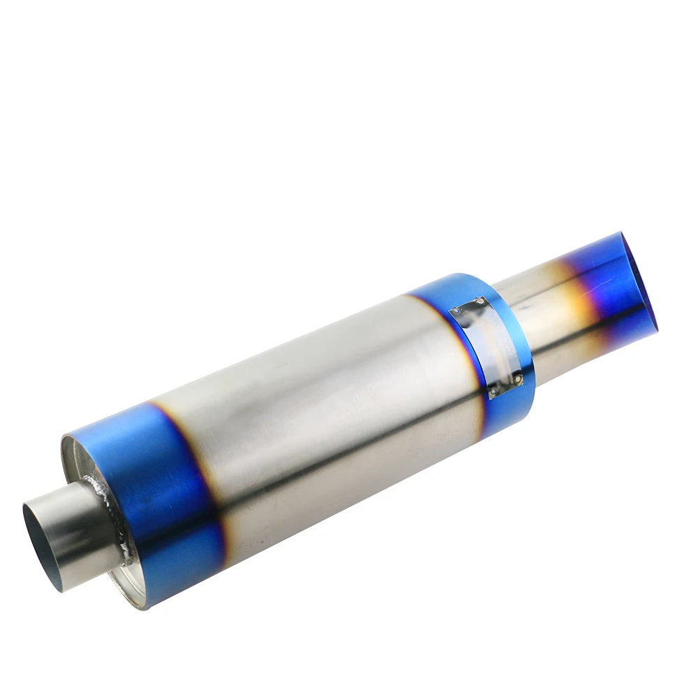 Синяя Универсальная автомобильная выхлопная задняя глушитель наконечник 2 дюйма