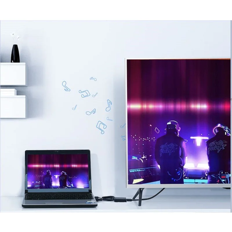 Кабель преобразователь UGreen VGA в HD для монитора компьютера ТВ проектора HDMI