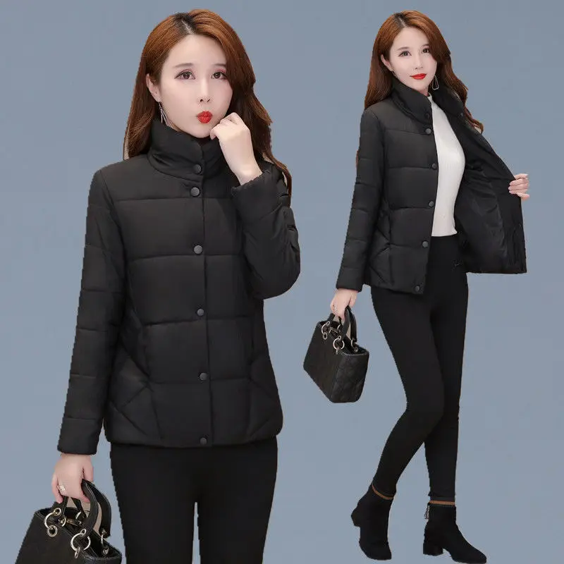 

Middle aged and old women's winter clothes thickened down cotton padded jacket mother's short cotton padded jacket 2021 new