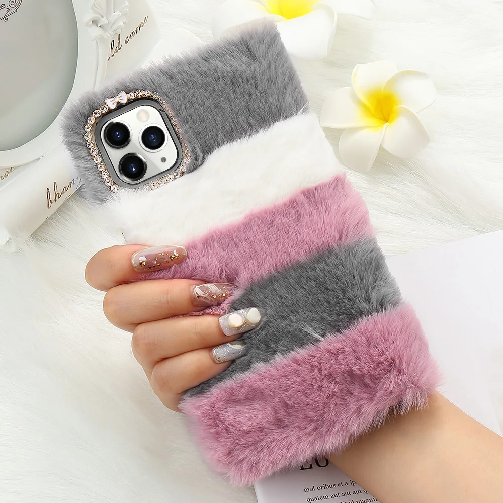 Luxury Flip Fluffy Wallet Bling Bowknot Case for IPhone 11 Pro Max Xr X Xs 6 6S Plus 7 8 5 5S SE 2020 12 Mini Soft Leather Cover | Мобильные