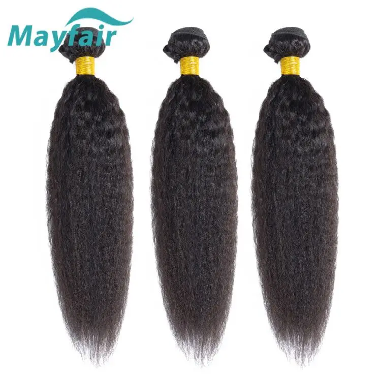 Перуанские прямые волосы Yaki Weave пучки 3/4 пучков грубая яки не Реми для наращивания