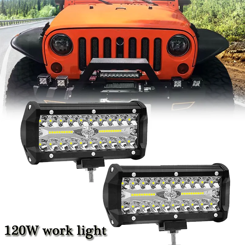 Светодиодный бар 120W светильник пятно Наводнение комбо балка для вождения Offroad