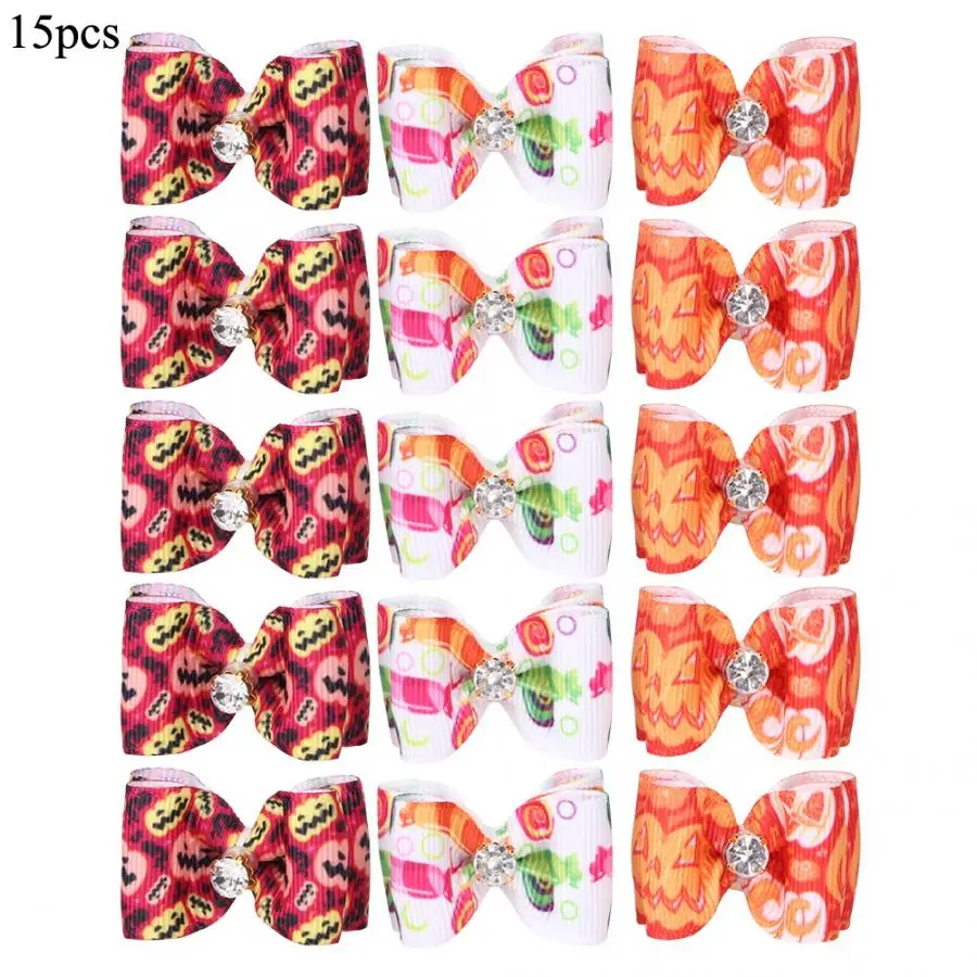 Банты для домашних животных товары ухода за собакой 15 шт. Полиэстеровые бантики