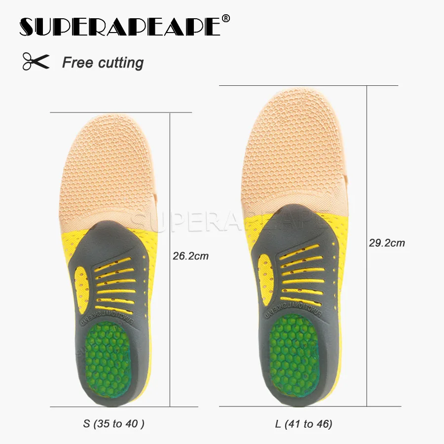 

PVC Orthopedic Insoles Orthotics flat foot Health Sole Pad for Shoes insert Arch Support pad for plantar fasciitis Feet Care