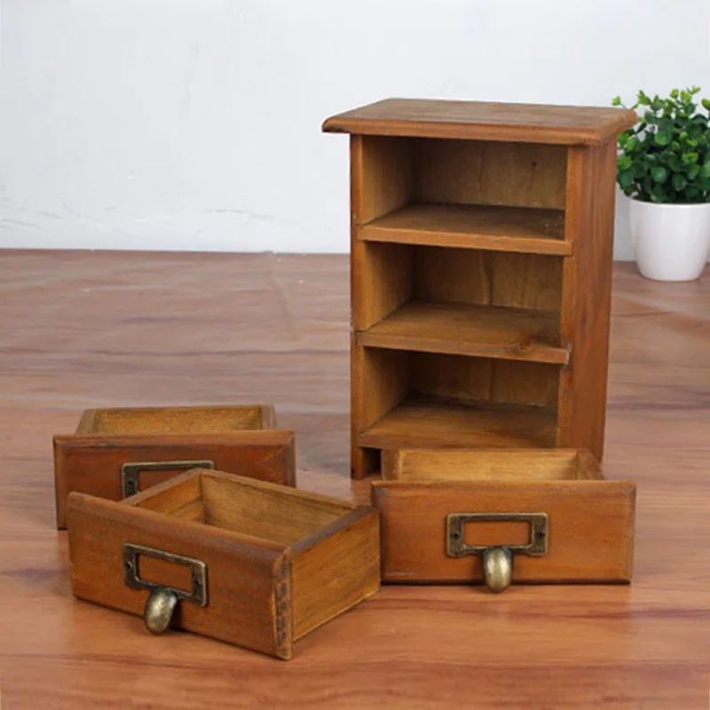 Strongwell деревянный ящик для хранения Офис Настольный украшения ящиков