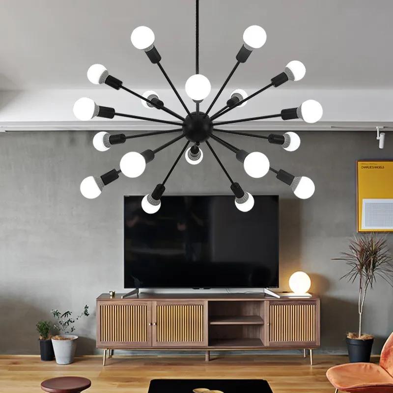 nordic  led crystal  industrial lighting e27 pendant light deco maison lustre suspension kitchen light vintage bulb lamp
