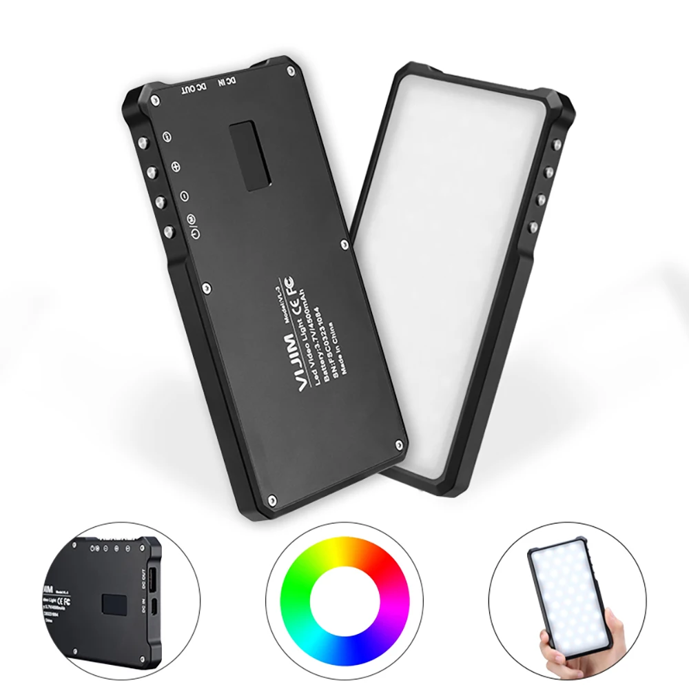 Полноцветсветодиодный LED-светильник VIJIM VL-3 3000-6500k CRI 96 RGB-подсветка для видеосъемки