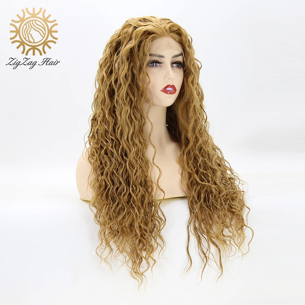 Парики BTWTRY блонд-коричневый синтетические на сетке спереди натуральные