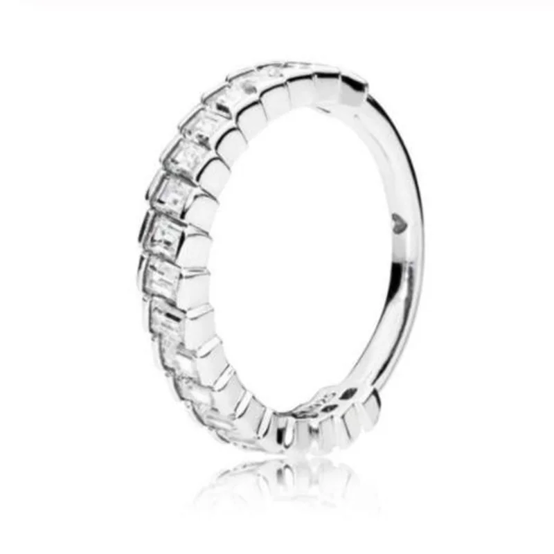 

100% 925 Sterling Silver Pan Ring Creative Glacier Beauty With Crystal Cz Pan Ring For Women Wedding Party Fashion Jewelry
