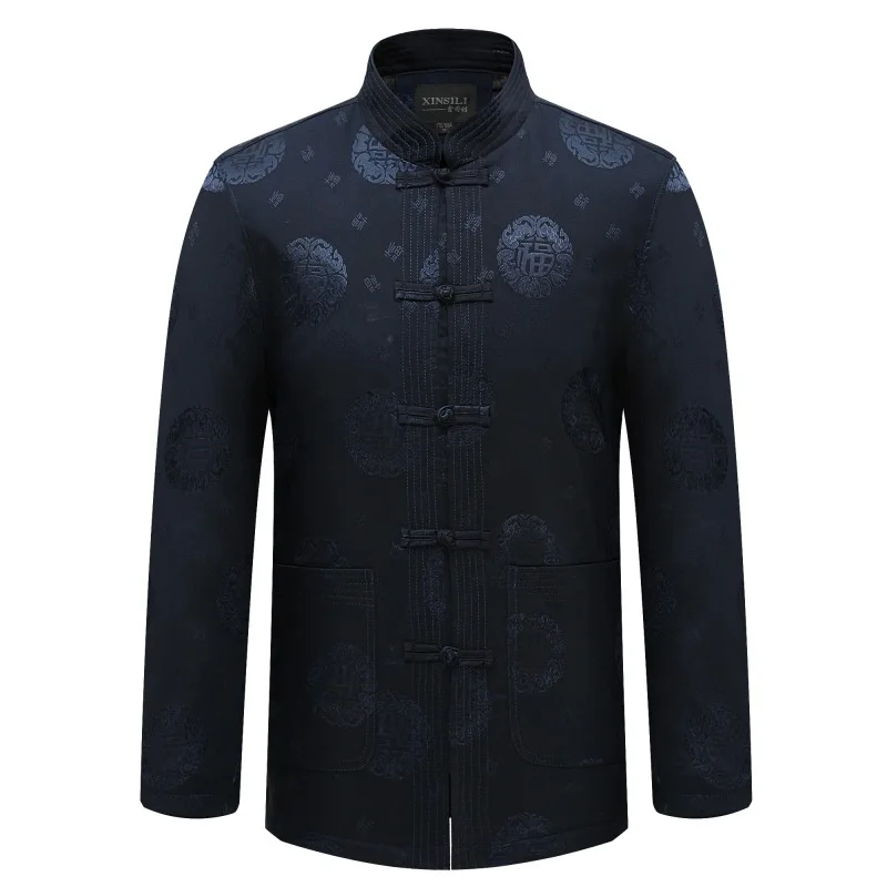 tang suit 05 black Традиционный китайский костюм кунг-фу мужская одежда куртка для мужчин cheongsam tang костюм восточные винтажные мужские китайские Топы Свадебные - Цвет: tang suit 05 black