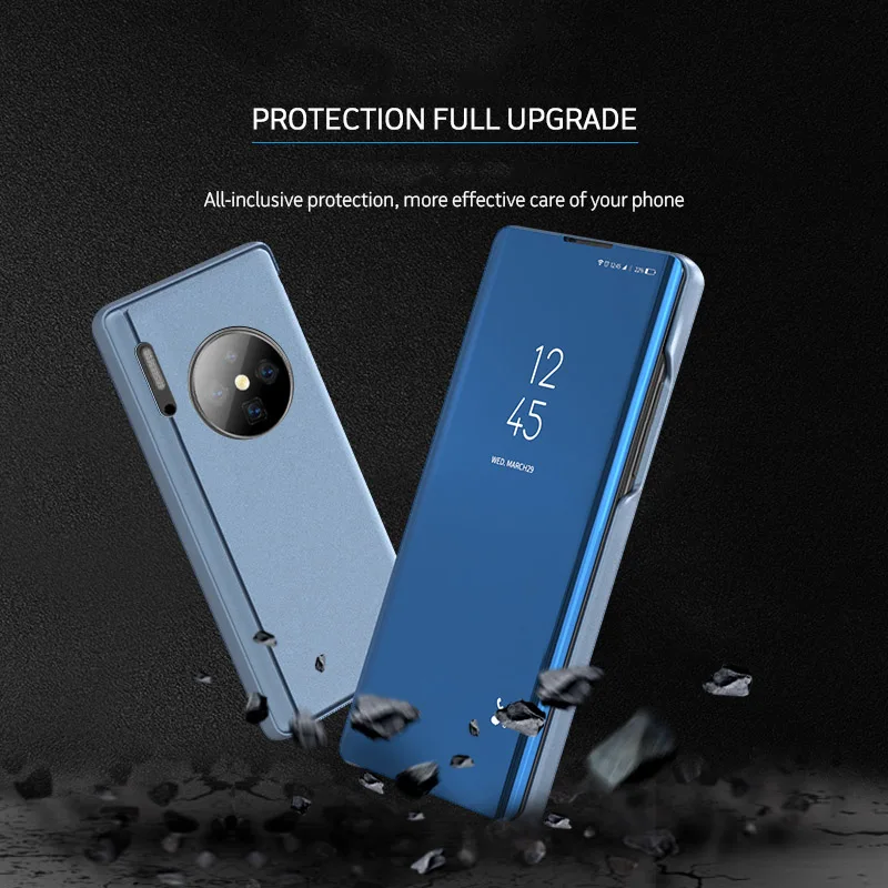 Smart Mirror Flip Phone Case For Huawei P30 P20 P10 Mate 30 20 Pro Lite P 2019 Honor 8X 9X 10 Nova 3 5 5i |