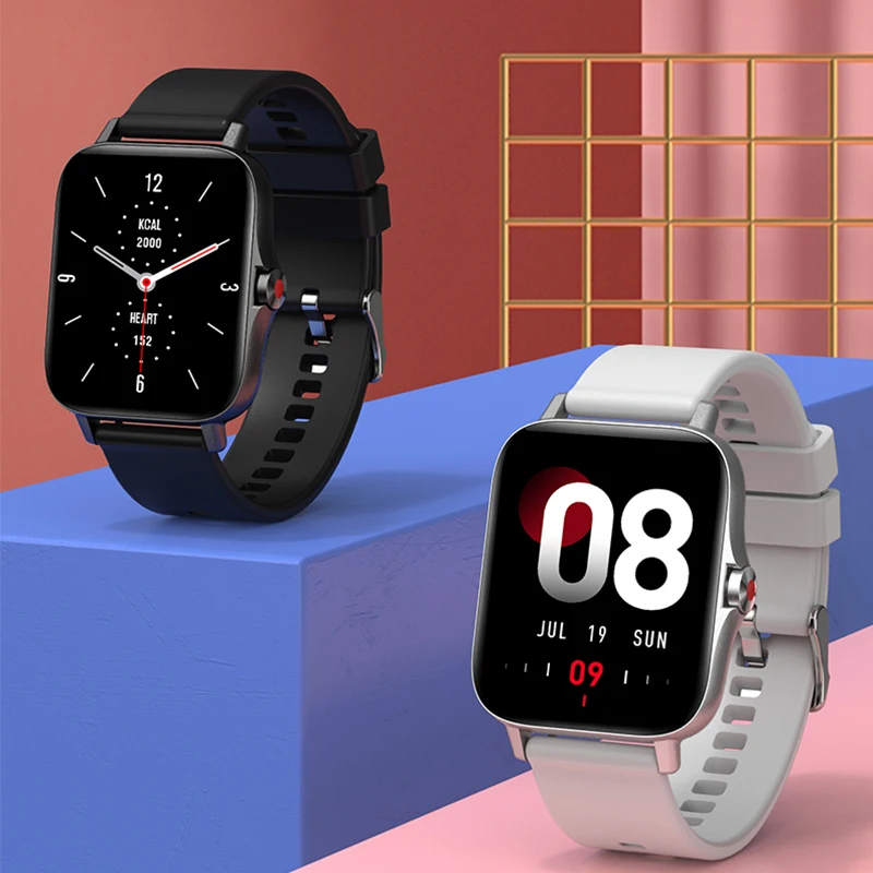 

2021 Смарт-часы для женщин 1,69 дюйма Full Touch IP67 Водонепроницаемый фитнес-трекер мужские смарт-часы relogio inteligente настраиваемый циферблат