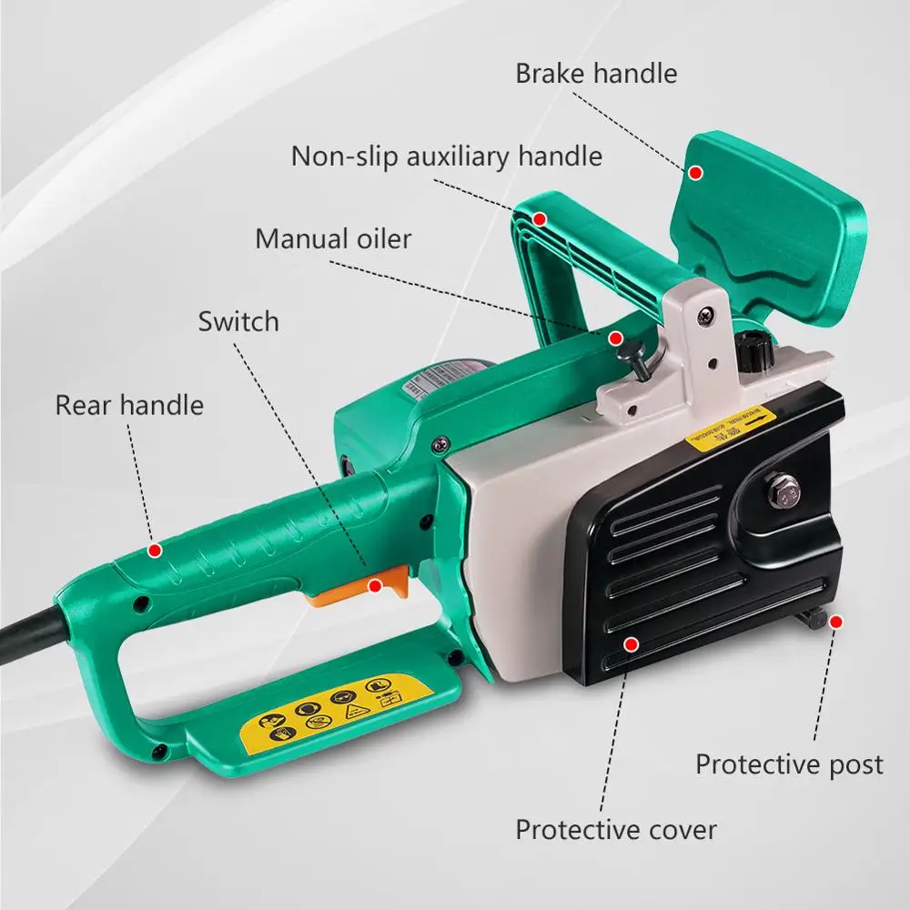 DCA 220V Электрическая цепная пила пилы для резки Мощность инструменты древесины