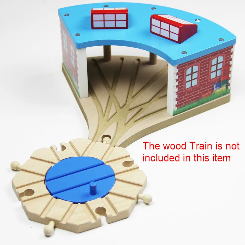 Деревянный поезд станция автомобиля игрушечный гараж Магнитный игровые