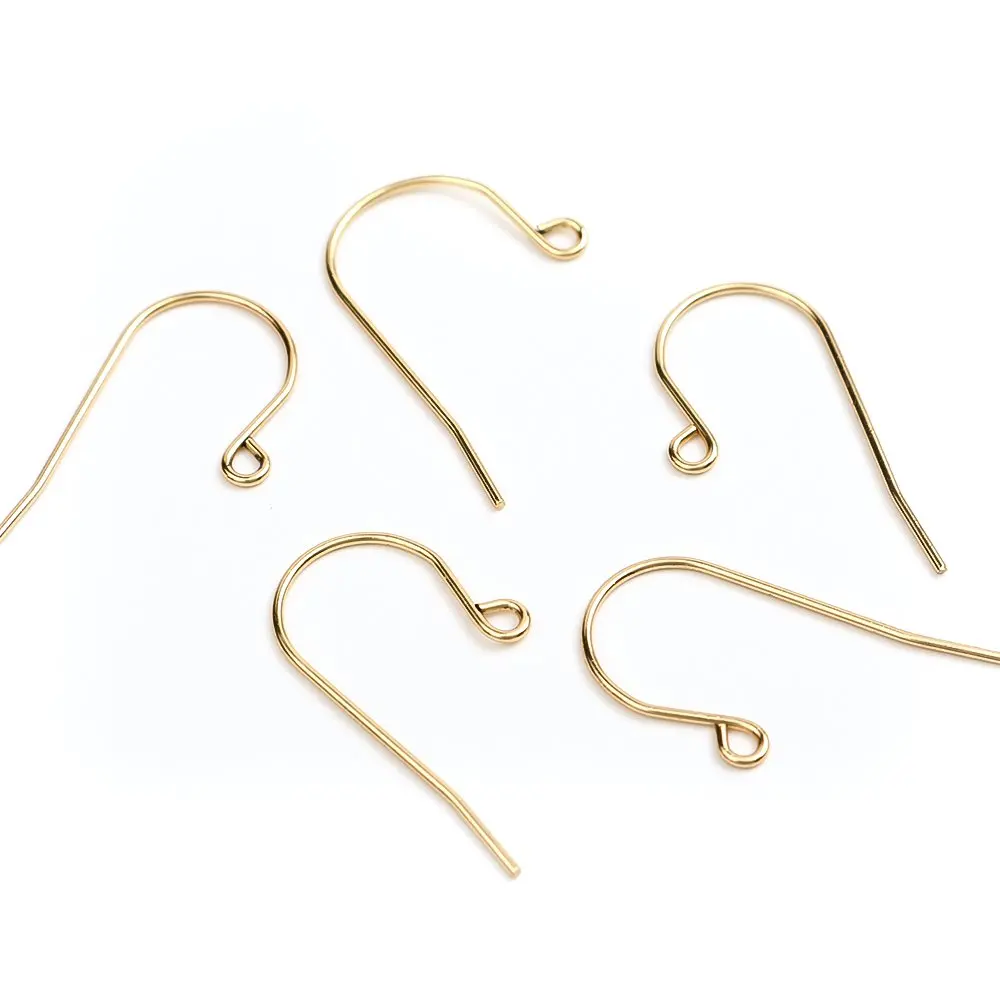 

10 PCs Ear Wire Hooks Earring Findings Hook 304 Stainless Steel Gold Color For DIY Earring Jewelry Making Finding Accessories